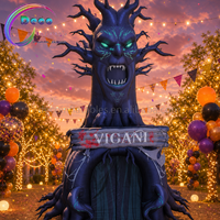 Arche d'entrée gonflable en forme d'arbre hanté pour fête d'Halloween, maison hantée, parc à thème, portail de passage