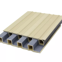 Panneau mural 3D PVC WPC, panneau cannelé à Grain de bois pour la décoration