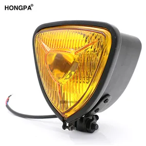 Energy-Saving Vintage Triangle Motorcycle Headlight for Harley Cafe Racer Chopper Bobber motorcycle lighting