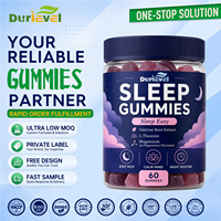 Gummies pour le sommeil L-théanine 200 mg Racine de valériane Taurate de magnésium Passionflower Citron naturel Vegan