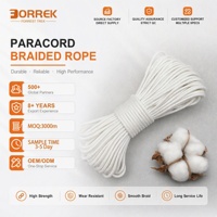 Cordon en paracorde de coton naturel de 4 mm en gros pour macramé, artisanat, bracelet DIY, camping, corde à linge, support de plantes, bobine en vrac