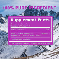 OEM ODM 10000mg Shilajit Capsules Supplément pour Favorise la performance énergétique et réduit les symptômes Tirage pour adulte