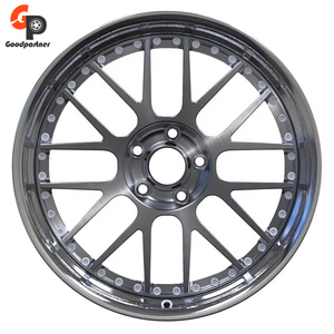 Universal Fit Silver Multi <b>Spoke</b> Two Piece Forged Aluminium Alloy Car Rim Complete With Bolts Custom Passenger Car <b>Wheel</b> - Product Image 2