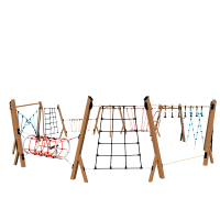 Équipement de parcours d'obstacles d'entraînement pour enfants et adultes en acier galvanisé, certifié CE, personnalisé pour l'extérieur et usage commercial, pour parcs de fitness
