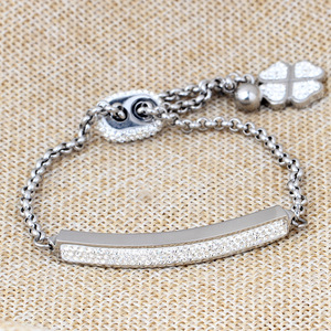 Stainless Steel <b>Bracelet</b> With Diamond Inlay Flower Charm <b>Adjustable</b> For Women Gift - Product Image 4