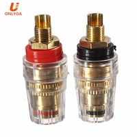 ONLYOA plaqué Or haute intensité électrique haut-parleur Hifi reliure 4mm fiche banane prise Terminal