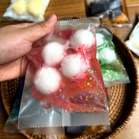 Jouet Squishy Artisanal Croustillant Ultra Doux en Forme de Boule de Cire Sonore ASMR Activée par le Son, à Remplissage Éclatant, à Presser, Anti-stress pour Filles et Garçons
