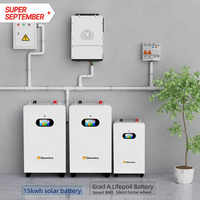 Système de stockage d'énergie solaire 16 kWh en stock UE, configuration divisée pour batterie lithium LiFePO4 51,2 V 280 Ah/300 Ah avec communication CAN