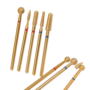 ゴールデンコーティングネイルキューティクルクリーンビット回転式バリ電気ファイルマニキュアダイヤモンドネイルドリルビット美容サロン用 - Product Image 2