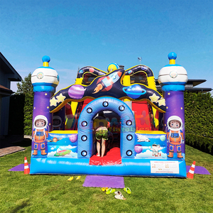 Castillo inflable gigante de calidad comercial para exteriores, con tobogán espacial, para fiestas infantiles. - Product Image 1