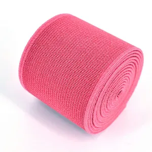 China Factory Wholesale Good Quality Flat Elastic Cord Sewing Wide Elastic Band Decorative Elastic Webbing Tapes for Pants