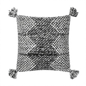 Designer Bohemian Cotton Wool Boho Cushion Cover Tassel Handwoven Indoor-Outdoor Geometric <b>Throw</b> <b>Pillow</b> Covers Non-Toxic - Product Image 1