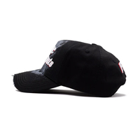 Sombrero G5 Fino Dobby, Gorra de Béisbol de 5 Paneles con Diseño Deportivo de Letras en Gamuza, Bordado 'Lucky Me I See Ghosts', Diseño Desgastado
