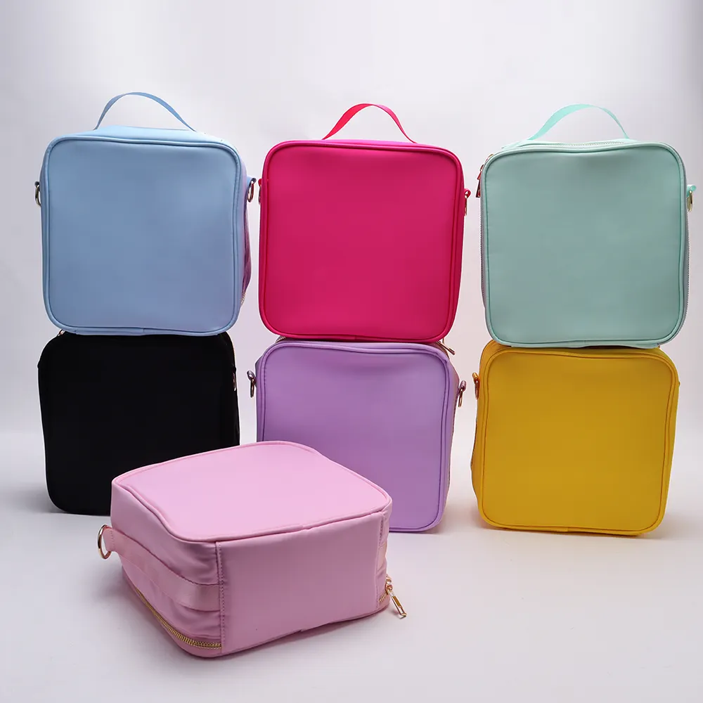keymay Stock No MOQ Wholesale Insulated Picnic Food Cooler Bags Portable with Inner Pockets Waterproof Nylon Kids Lunch Box