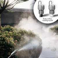 Peralatan Kabut Bertekanan Tinggi untuk Luar Ruangan, Nosel Kabut Baja Tahan Karat, Pendingin Lanskap Luar Ruangan untuk Kebun Bunga & Lahan Hijau