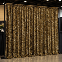 Rideau de scène en velours brodé de sequins pour l'hôtellerie, idéal pour les banquets de mariage et les événements professionnels