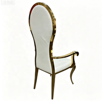 Chaises de mariage en acier inoxydable pour couple avec accoudoirs