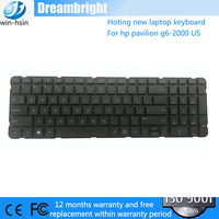Clavier d'ordinateur portable en gros, version US, pour la remplacement du clavier des ordinateurs portables HP Pavilion G6-2000, G6-2100, G6-2200, G6-2300