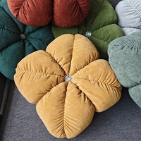 Coussin de siège en peluche de couleur unie, oreiller décoratif personnalisable pour canapé, chaise, chevet