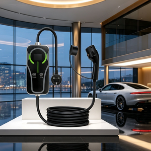 Portable EV <b>Charger</b> 16A 3.5kW 32A 7kW Type1 J1772 Type2 IEC62196 EU Schuko US NEMA Plug 5m <b>Cable</b> Smart APP Control IP66 EVSE Por - Product Image 1
