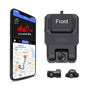 Dashcam 4G LTE 3 canales Android 8,1, gps, gestión de flotas, grabador DVR para coche CMSV6 CMSV7, vista en vivo