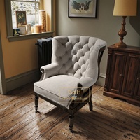 Chaise de salon rembourrée à la main en tissu vintage pour fauteuil industriel de style aviateur pour salon ou bar