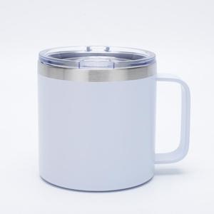 12oz thép cách điện đôi tường chân không Cốc Cốc du lịch cốc cà phê có tay cầm và nắp trượt - Product Image 5