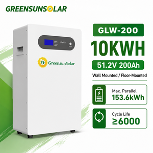 GreensunSolar GLW-200 Wandgemonteerde LiFePO4 Batterij 10.24kWh 51.2V 200Ah voor residentiële ESS - Product Image 1
