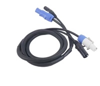 Câble d'extension d'alimentation combiné 3m 3C X2.5mm Powercon Plus 3 broches DMX Nema pour éclairage/projecteurs/effets