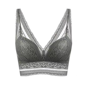 Soutien-gorge sans armature pour femmes, section fine, <span class=keywords><strong>gros</strong></span> seins, effet amincissant, anti-affaissement, soutien-gorge sexy à dos nu, beauté <span class=keywords><strong>française</strong></span> - Product Image 4