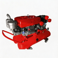 Compresseur d'air stationnaire 12V à moteur à piston, entraîné par courroie, lubrifié, refroidi par air, pour usage minier, avec bloc compresseur et réservoir d'air de 130L