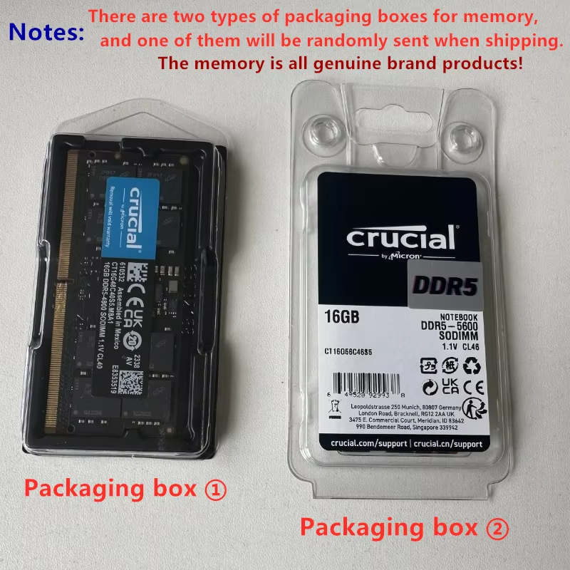 Crucial 5600MHz DDR5 RAM 32GB, 48GB & 16GB SO-DIMM for LEGION
