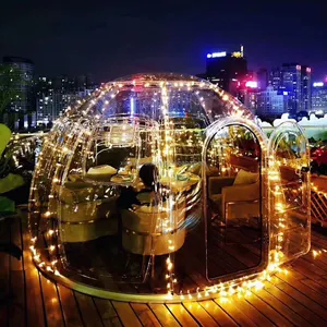 강한 인성 높은 충격 저항 360 파노라마 보기 거품 집 투명 Yurt 투명 거품 텐트