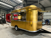 SANSHELL AS450 Remorque de cuisine mobile multifonctionnelle en acier inoxydable pour barbecue, glaces et snacks, garantie 1 an, pour la vente de burgers