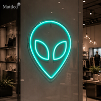 En stock : Enseigne néon Alien, Lumière néon LED alimentée par USB 5V, Compatible avec boîtier de batterie, Décoration murale pour salle de jeux, bar, man cave, fête