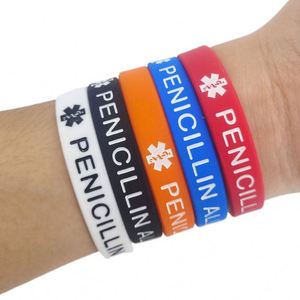 Pulsera de Silicona de Protección Ambiental y Seguridad, Pulsera de Goma de Advertencia Médica Hospitalaria para Alergias a la Penicilina - Product Image 6
