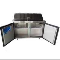 Bar à salades réfrigéré et table de préparation de pizzas, 510L, 3 portes, refroidissement à température unique