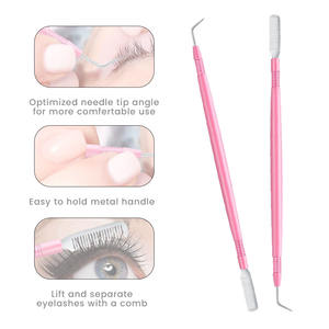 Herramienta de Lifting de Pestañas Rosa de Acero Inoxidable con Peine, Herramientas de Separación para Lifting de Pestañas, Herramienta de Permanente de Pestañas, Lifting de Cejas para Pestañas y Cejas - Product Image 1