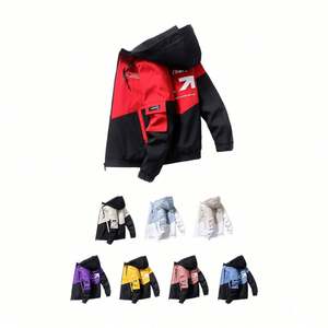 Parka Slim Homme Tendance avec Capuche et Doublure Matelassée, Motif Lettres Sérigraphiées – Nouvelle Collection Printemps - Product Image 2