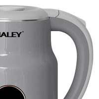 Bouilloire électrique HALEY 1500W gris mat en acier inoxydable SUS 304 avec base pivotante à 360 degrés pour la cuisine