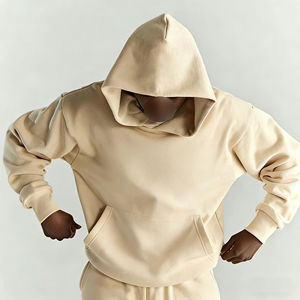 Sudadera con capucha unisex personalizable con logotipo estampado de soplo-Sudadera de algodón de gran tamaño para hombres y mujeres Ropa informal Suministro de fábrica - Product Image 4