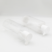 Bouteille de pompe en plastique PET transparente 500ml épaule plate vide lavage des mains savon liquide et shampooing pour cheveux bouteilles d'emballage