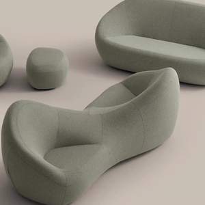 Pouf en tissu créatif nordique Yicheng Beauty Home, tabouret de salon, canapé de détente pour la chambre à coucher, en vente - Product Image 3