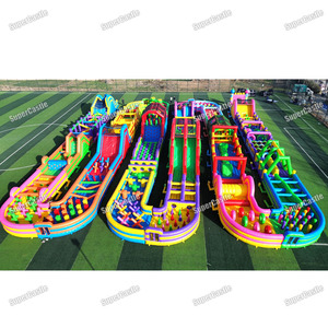 Pista de Obstáculos Inflable Gigante, Juego de Obstáculos Inflable Comercial, Parque Inflable Personalizado de Fábrica para Negocios de Alquiler al Aire Libre - Product Image 4