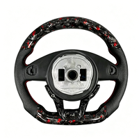 Volant en fibre de carbone personnalisé avec LED, compatible avec Mercedes-Benz 2015-2018 Classe C S E A AMG W205 W213 E63 C43 GT S65 GLA GLE GLS SL