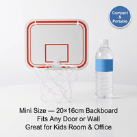 Mini panier de basket OEM ODM pliable et portable pour montage mural intérieur avec impression de logo personnalisée et emballage