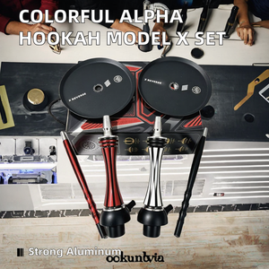 Set de Mini Shisha Reverse Hookah de Acero Inoxidable y Aluminio Esmerilado, en Caja de Regalo Moderna, para Uso en Bares - Product Image 5