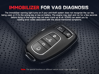 ANCEL VD500 Scanner OBD2 pour VW Audi Skoda Seat, outil de diagnostic complet du système, réinitialisation des plaquettes de frein EPB, réinitialisation de l'huile, adaptation de l'accélérateur