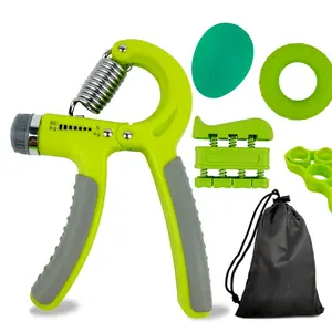 Ensemble de renforcement de la poignée, ensemble d'entraînement de rééducation, entraîneur à cinq doigts en silicone, anneau de préhension, combinaison de balle de préhension. - Product Image 5