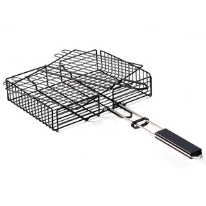 Cast Iron Barbecue <strong>Grill</strong> Basket Portable BBQ <strong>Grill</strong> Net for Fish Steak <strong>Vegetable</strong> - Product Image 6